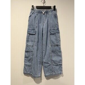 Levis Parachute Pants Jeans XSP Denim Elastic Waist Drawstring Travel Pockets